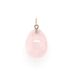 Rose Quartz Egg Pendant-Charlotte Sayers Antique Jewellery