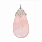 Rose Quartz Pendant-Charlotte Sayers Antique Jewellery