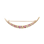 Ruby Diamond Crescent Brooch-Charlotte Sayers Antique Jewellery