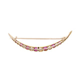 Ruby Diamond Crescent Brooch-Charlotte Sayers Antique Jewellery