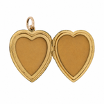 Ruby Diamond Heart Locket-Charlotte Sayers Antique Jewellery