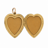 Ruby Diamond Heart Locket-Charlotte Sayers Antique Jewellery