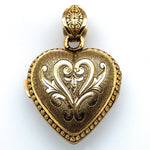 Ruby Diamond Heart Vinaigrette Pendant-Charlotte Sayers Antique Jewellery