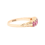 Ruby Five Stone Ring-Charlotte Sayers Antique Jewellery