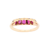 Ruby Five Stone Ring-Charlotte Sayers Antique Jewellery