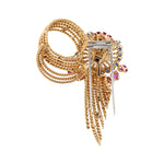 Ruby, Sapphire and Diamond Brooch-Charlotte Sayers Antique Jewellery