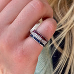 Ruby, Sapphire and Diamond Ring-Charlotte Sayers Antique Jewellery