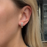 Ruby and Diamond Hoop Earrings-Charlotte Sayers Antique Jewellery