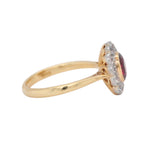 Ruby and Diamond Old Cut Cluster Ring-Charlotte Sayers Antique Jewellery