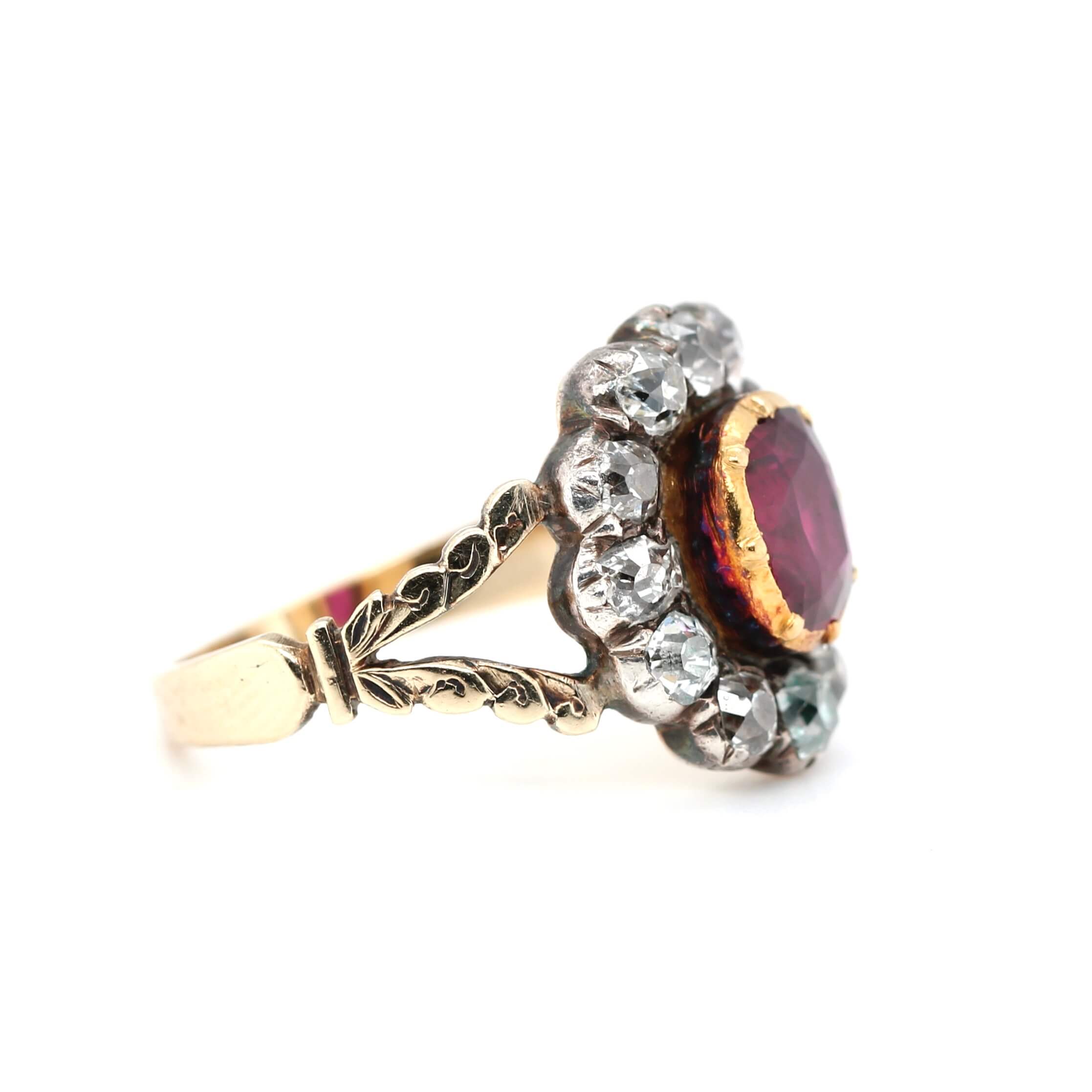 Ruby and Diamond Ring-Charlotte Sayers Antique Jewellery