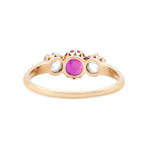 Ruby and Diamond Three Stone Ring-Charlotte Sayers Antique Jewellery