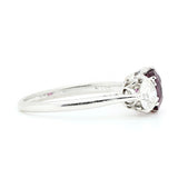 Ruby and Diamond Three Stone Ring-Charlotte Sayers Antique Jewellery