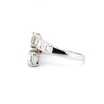 Ruby and Diamond Toi et Moi Ring-Charlotte Sayers Antique Jewellery