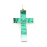 Russian Malachite Cross-Charlotte Sayers Antique Jewellery