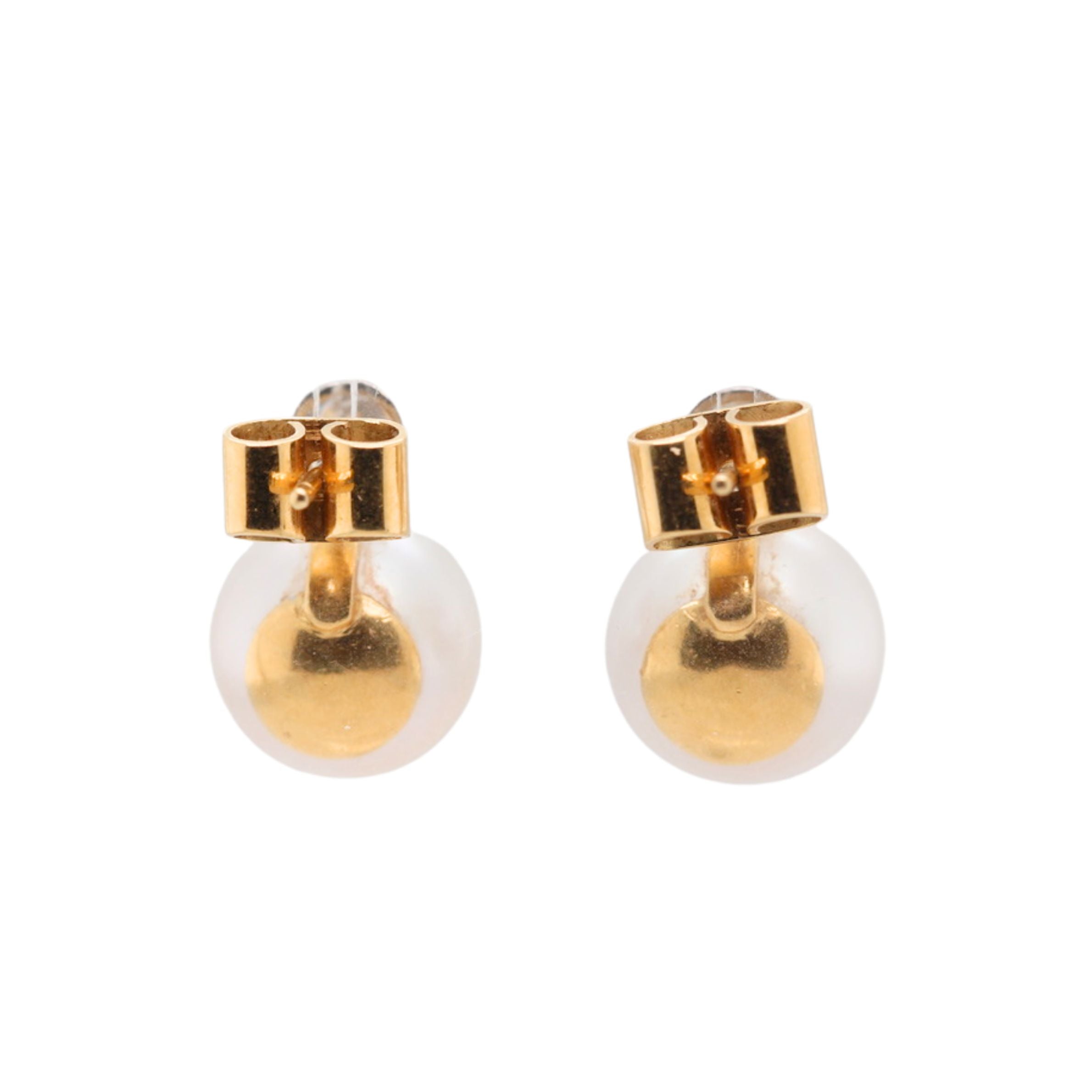 Saltwater Pearl and Diamond Earrings-Charlotte Sayers Antique Jewellery