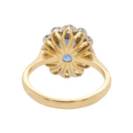 Sapphire Diamond Cluster Ring-Charlotte Sayers Antique Jewellery