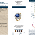 Sapphire Diamond Cluster Ring-Charlotte Sayers Antique Jewellery