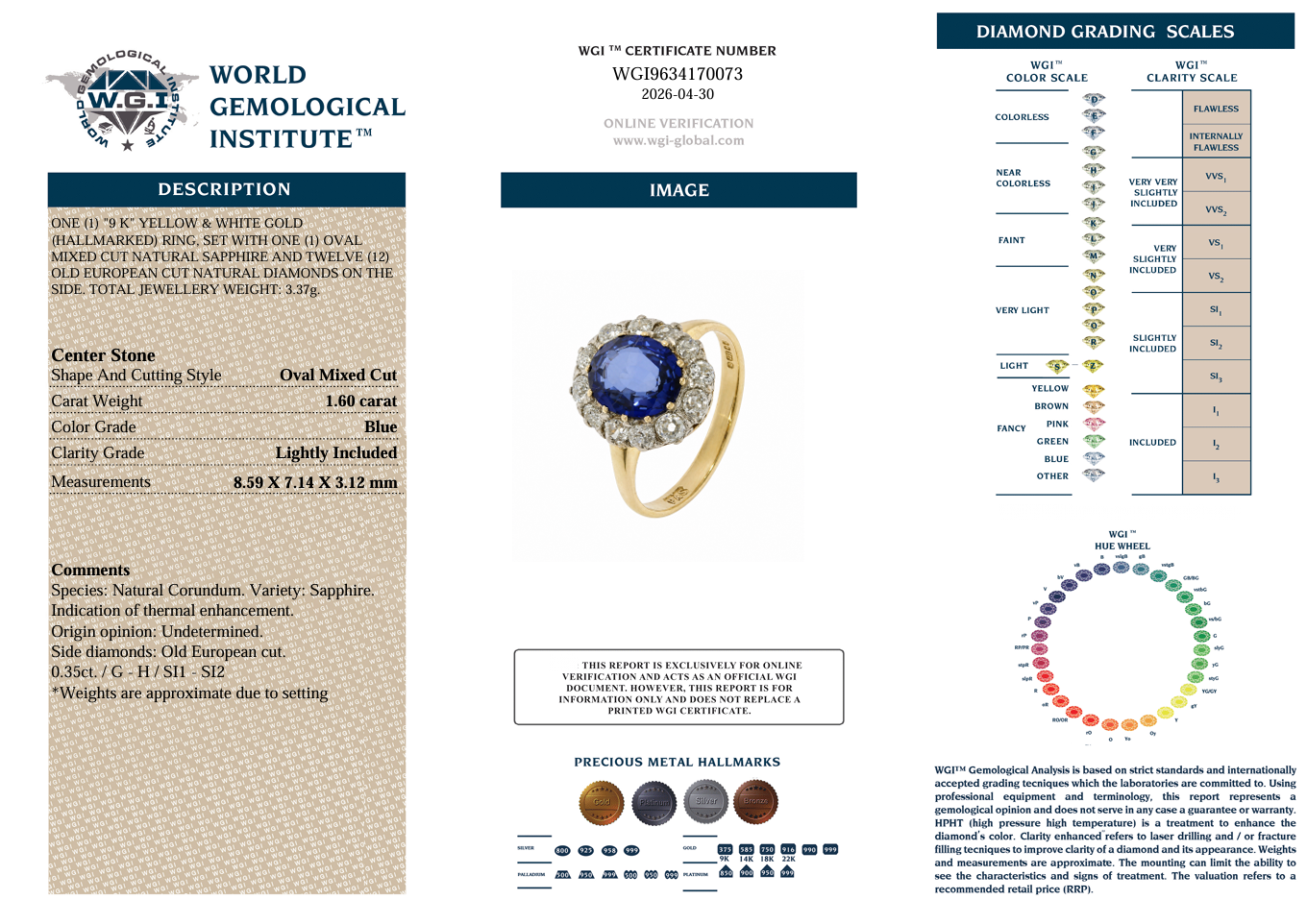 Sapphire Diamond Cluster Ring-Charlotte Sayers Antique Jewellery