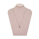 Sapphire Diamond Pendant-Charlotte Sayers Antique Jewellery