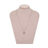 Sapphire Diamond Pendant-Charlotte Sayers Antique Jewellery