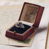 Sapphire Diamond Ring-Charlotte Sayers Antique Jewellery
