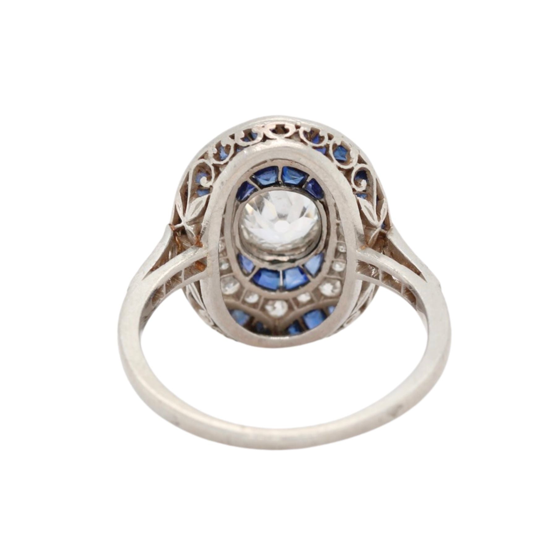 Sapphire Diamond Ring-Charlotte Sayers Antique Jewellery