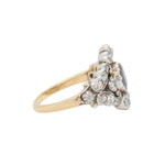 Sapphire Diamond Ring-Charlotte Sayers Antique Jewellery