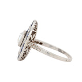 Sapphire Diamond Ring-Charlotte Sayers Antique Jewellery