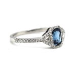 Sapphire Diamond and Platinum Ring-Charlotte Sayers Antique Jewellery