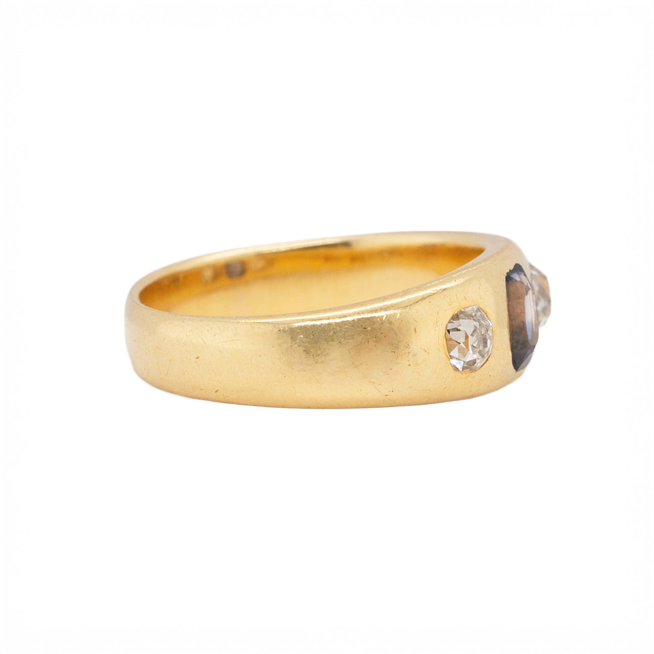 Sapphire and Diamond Gypsy Ring-Charlotte Sayers Antique Jewellery