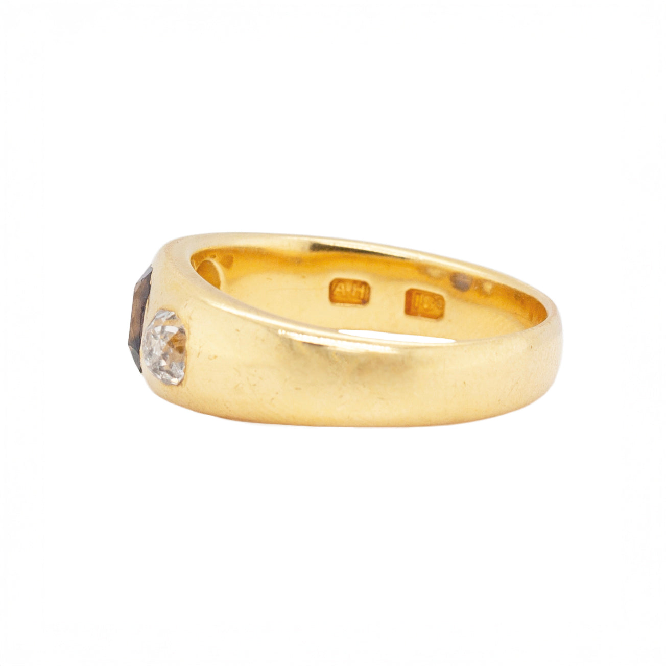 Sapphire and Diamond Gypsy Ring-Charlotte Sayers Antique Jewellery