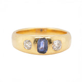 Sapphire and Diamond Gypsy Ring-Charlotte Sayers Antique Jewellery