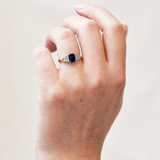 Sapphire and Diamond Ring-Charlotte Sayers Antique Jewellery