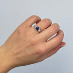 Sapphire and Diamond Ring-Charlotte Sayers Antique Jewellery