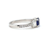 Sapphire and Diamond Ring-Charlotte Sayers Antique Jewellery