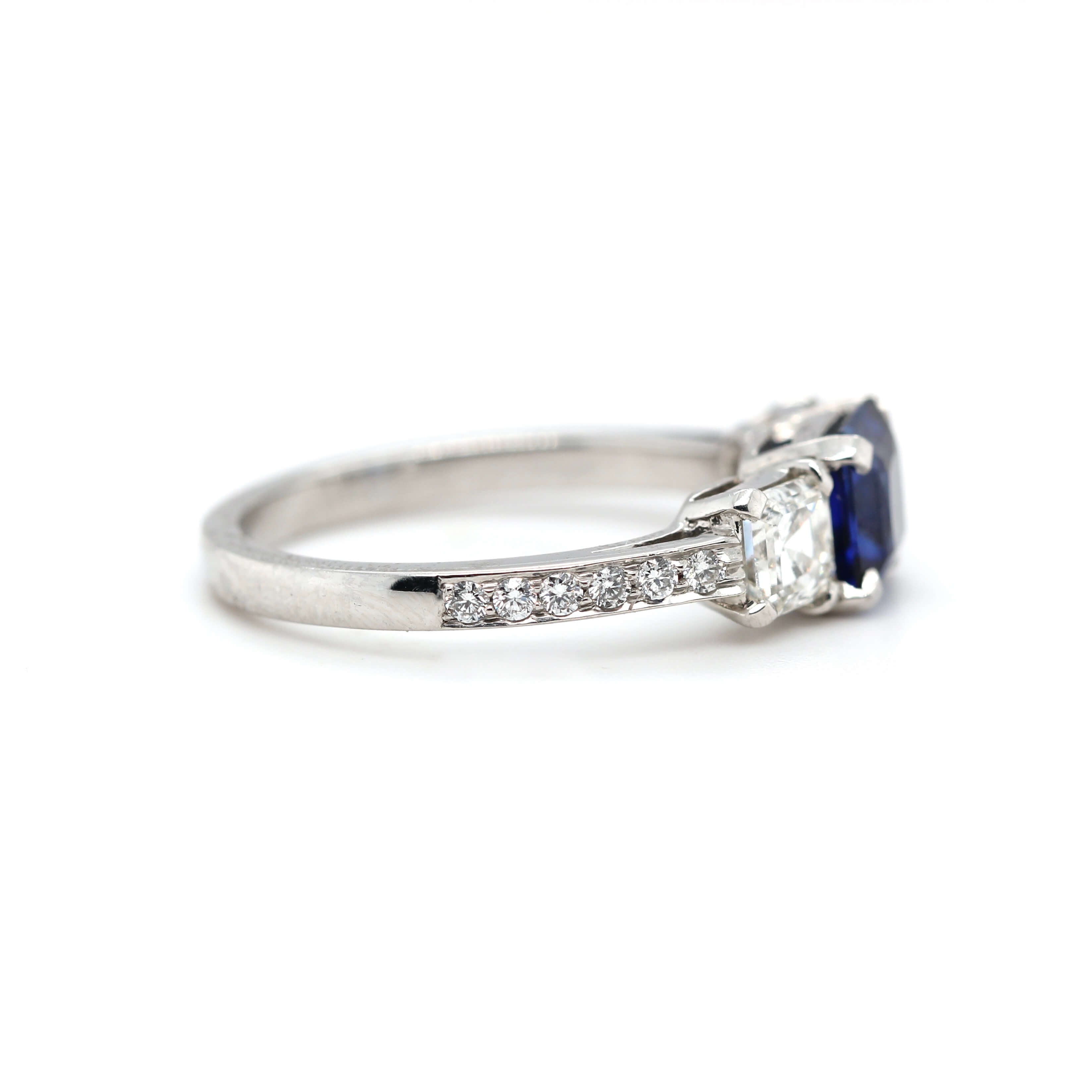 Sapphire and Diamond Ring-Charlotte Sayers Antique Jewellery