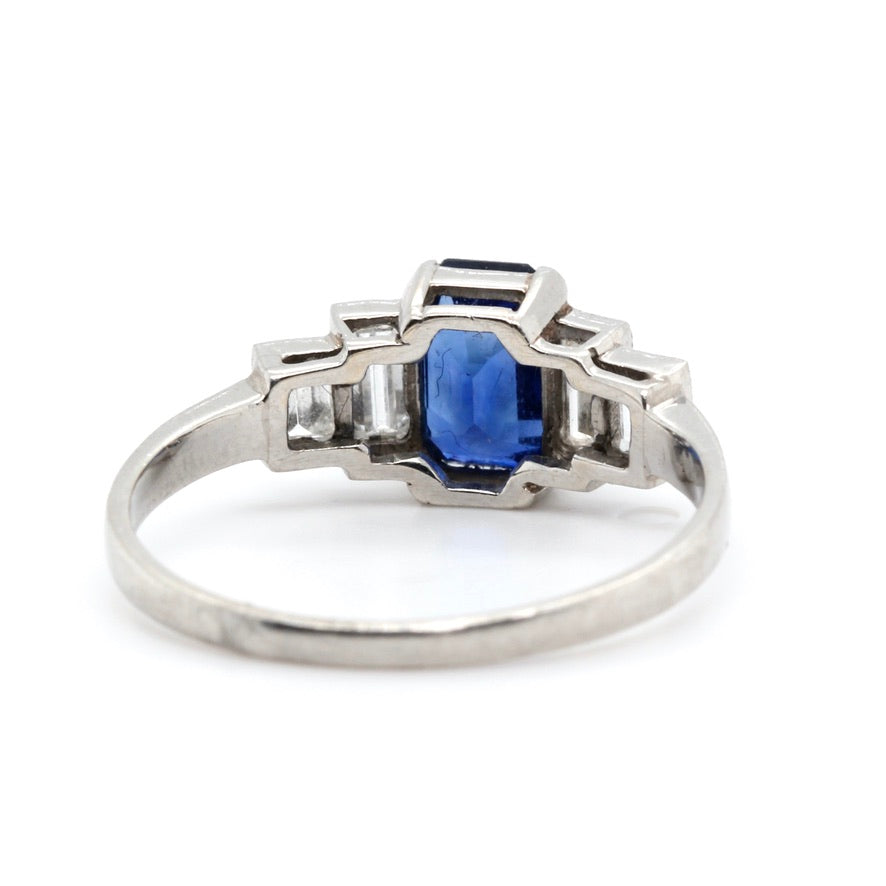 Sapphire and Diamond Ring-Charlotte Sayers Antique Jewellery