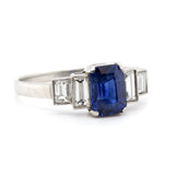 Sapphire and Diamond Ring-Charlotte Sayers Antique Jewellery