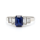 Sapphire and Diamond Ring-Charlotte Sayers Antique Jewellery