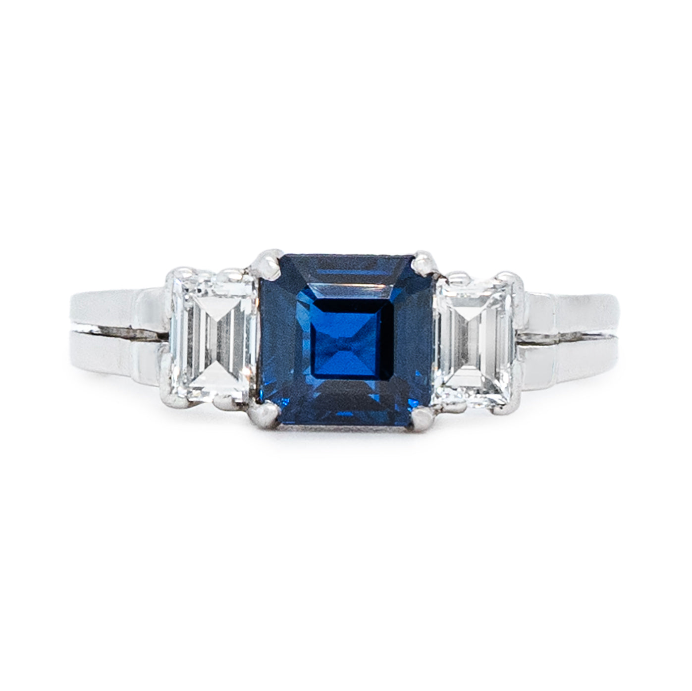 Sapphire and Diamond Ring-Charlotte Sayers Antique Jewellery