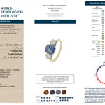 Sapphire and Diamond Three Stone Ring-Charlotte Sayers Antique Jewellery