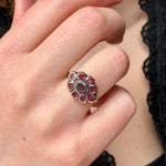 Seventeenth Century Garnet Ruby Enamel Ring-Charlotte Sayers Antique Jewellery