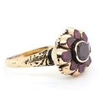 Seventeenth Century Garnet Ruby Enamel Ring-Charlotte Sayers Antique Jewellery