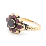 Seventeenth Century Garnet Ruby Enamel Ring-Charlotte Sayers Antique Jewellery