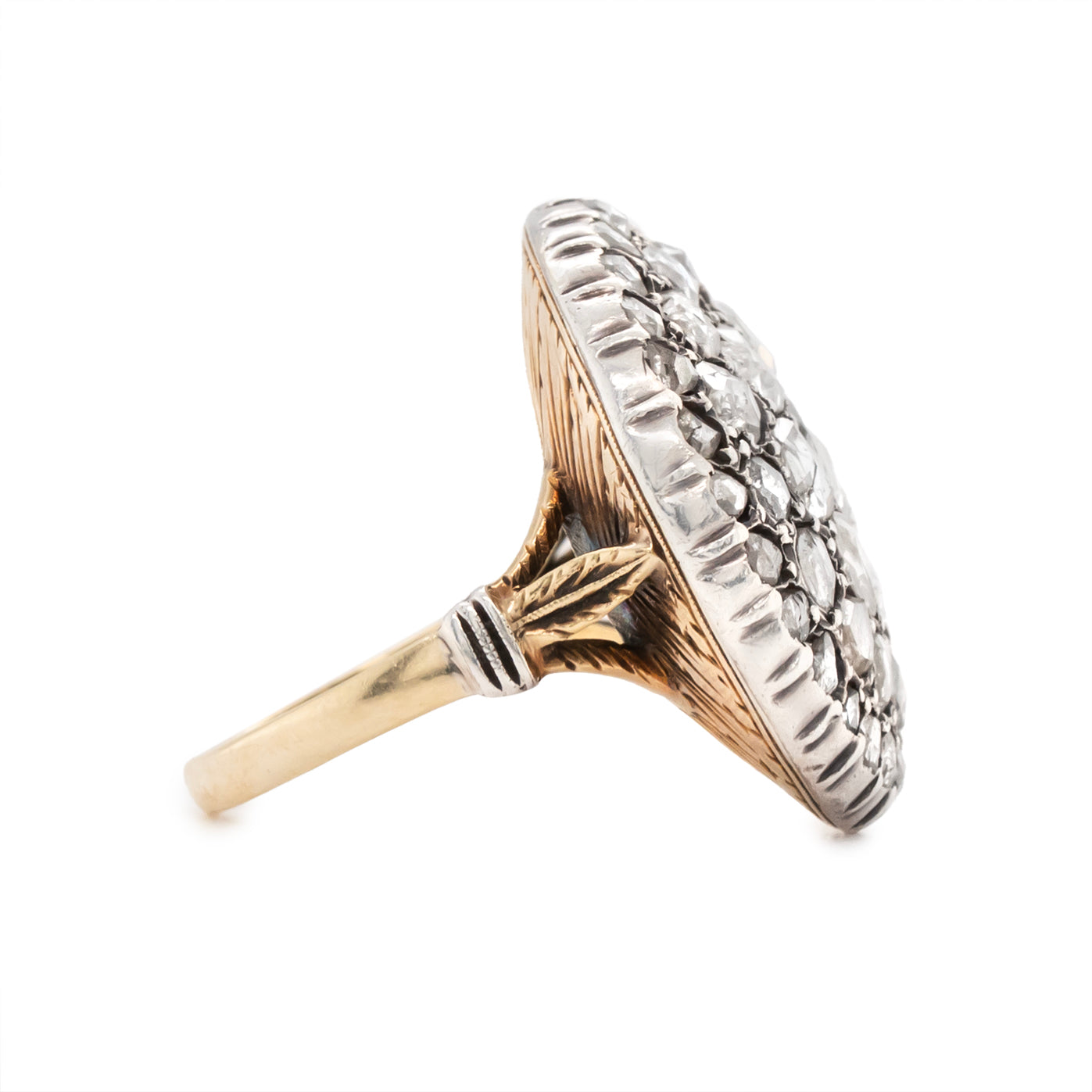 Sicilian Diamond Toppa Ring-Charlotte Sayers Antique Jewellery
