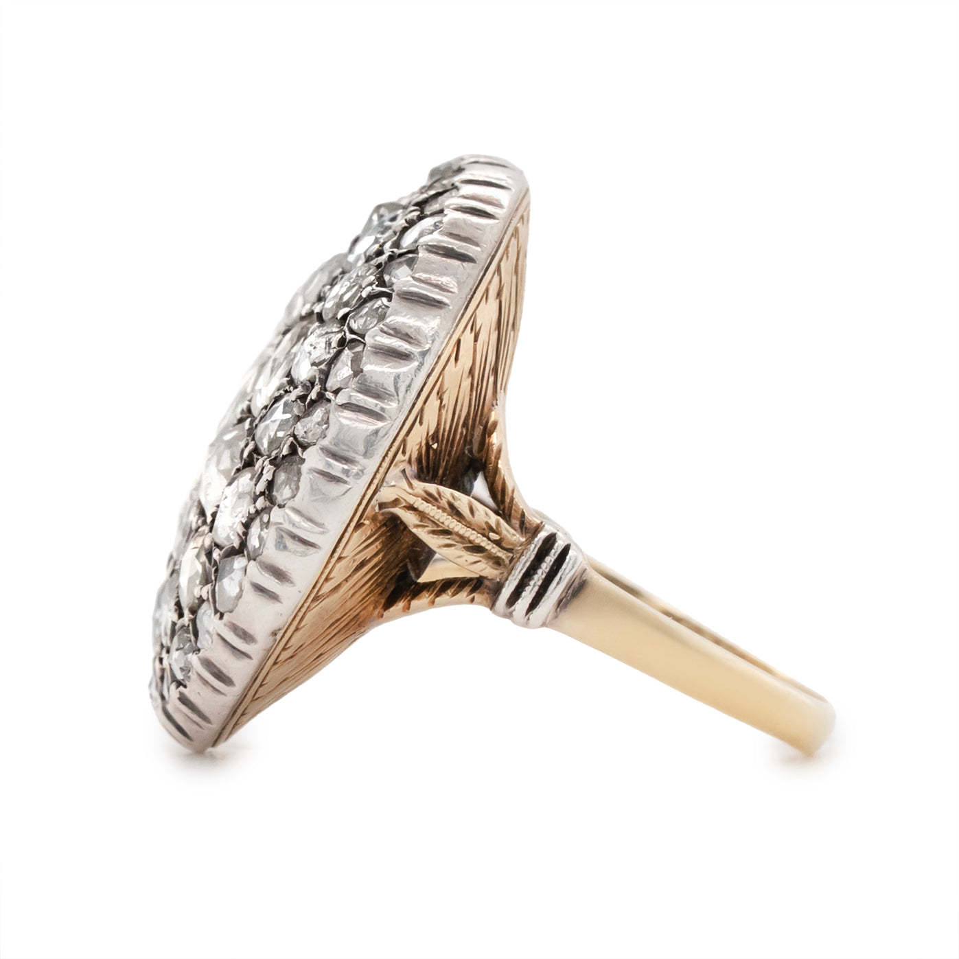 Sicilian Diamond Toppa Ring-Charlotte Sayers Antique Jewellery