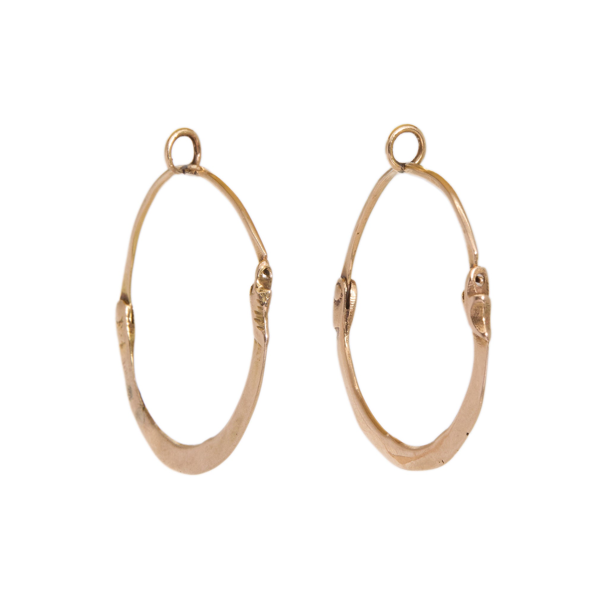 Sicilian Ouroboros Snake Earrings-Charlotte Sayers Antique Jewellery