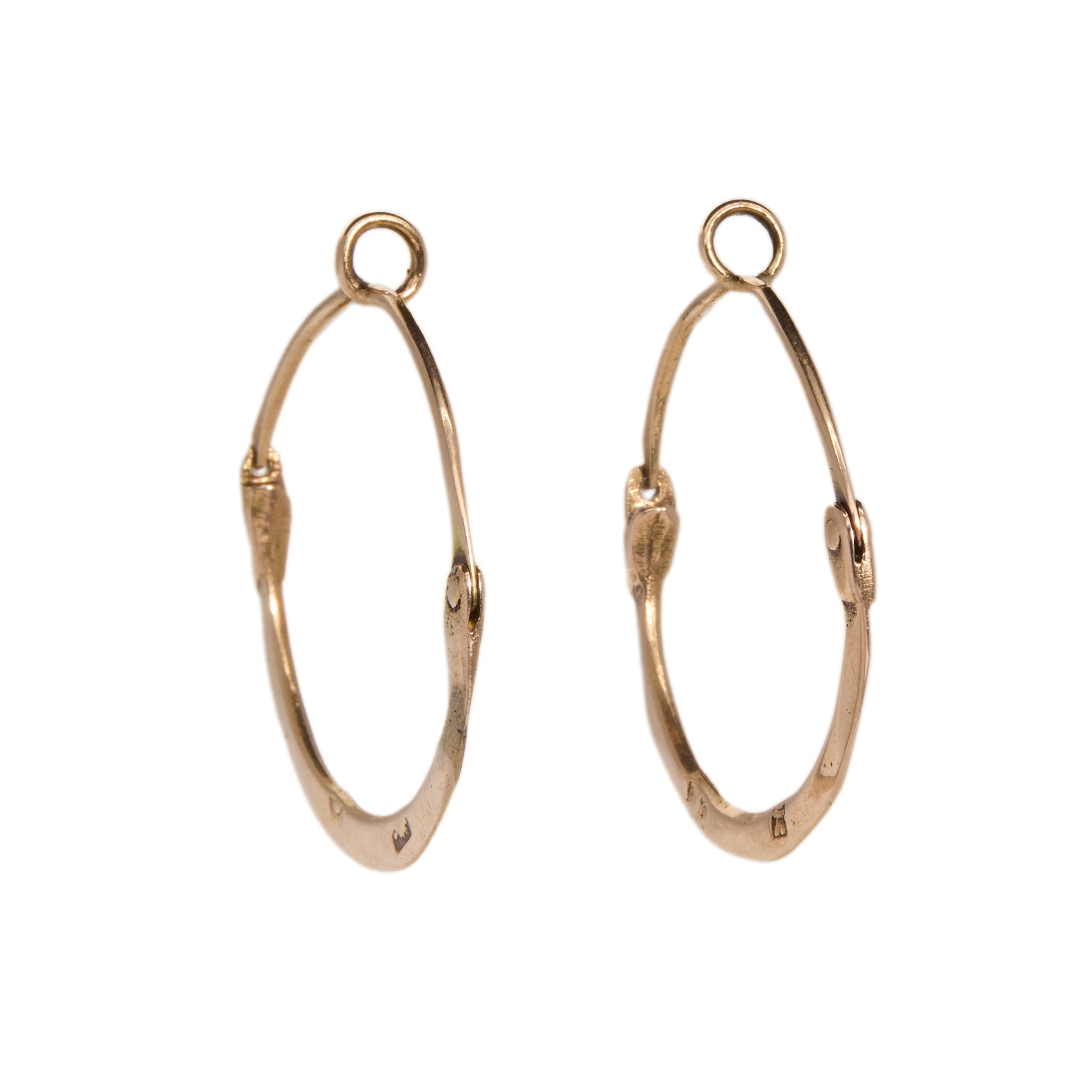 Sicilian Ouroboros Snake Earrings-Charlotte Sayers Antique Jewellery