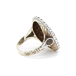 Sicilian Rose Cut Diamond Circular Toppa Ring-Charlotte Sayers Antique Jewellery