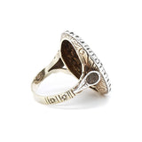 Sicilian Rose Cut Diamond Circular Toppa Ring-Charlotte Sayers Antique Jewellery